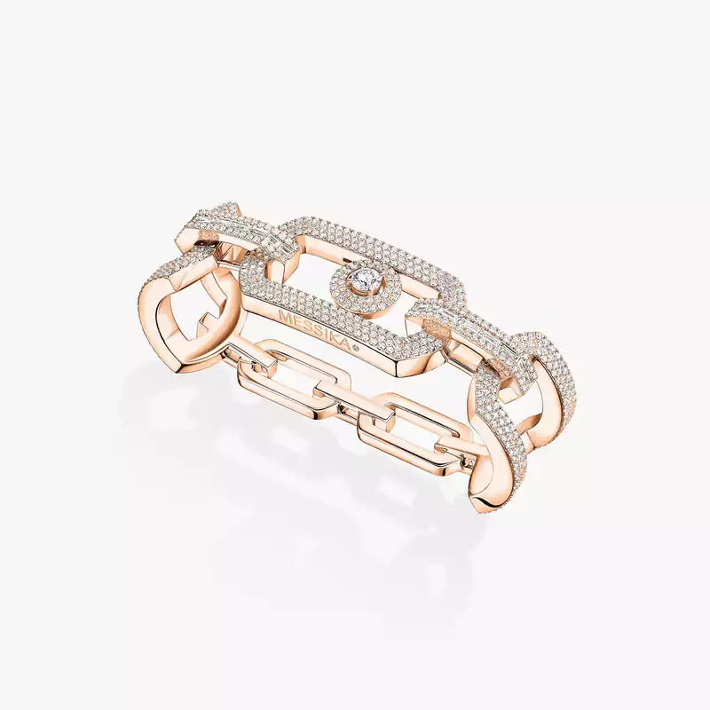 Bague Femme Or Rose Diamant So Move Max 3 doigts Pavée 14242-PG