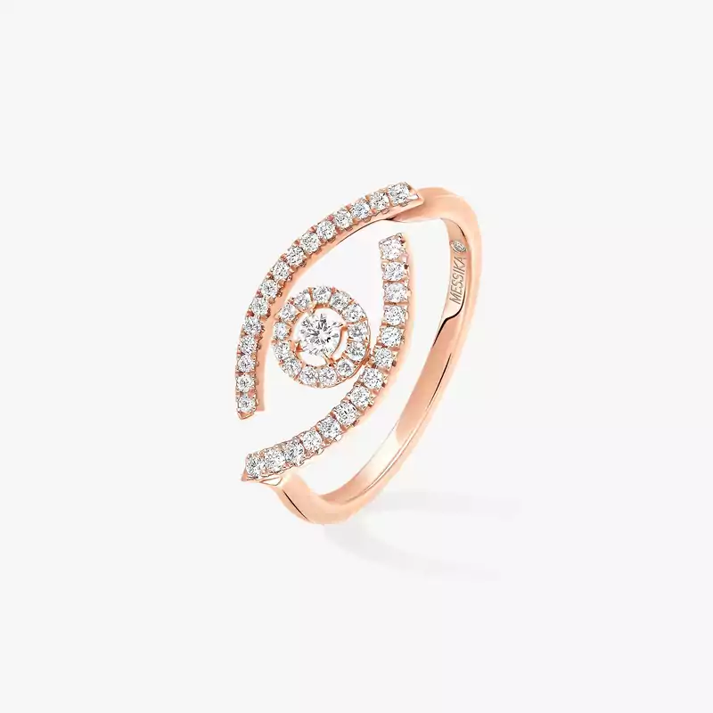 Lucky Eye密镶钻石戒指 Pink Gold Diamond For Her Ring 10037-PG