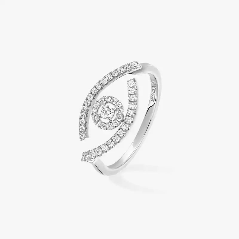 Lucky Eye密镶钻石戒指 White Gold Diamond For Her Ring 10037-WG