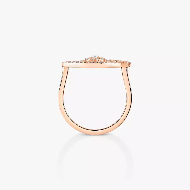 Lucky Eye密镶钻石戒指 Pink Gold Diamond For Her Ring 10037-PG