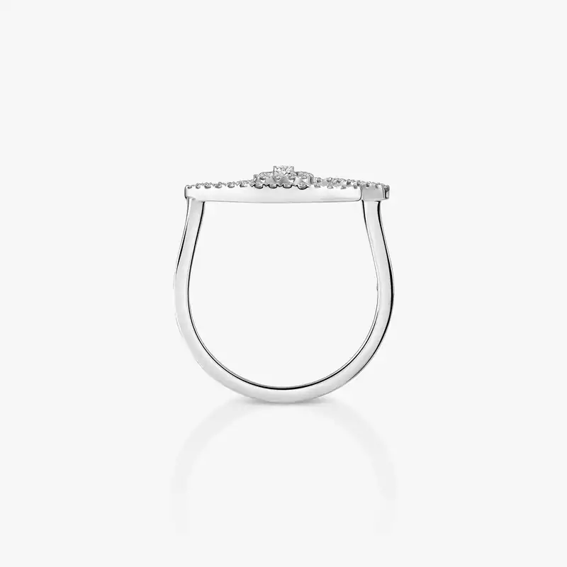 Lucky Eye密镶钻石戒指 White Gold Diamond For Her Ring 10037-WG