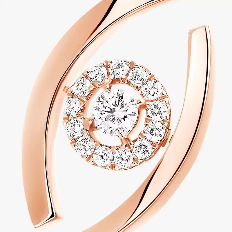 Lucky Eye戒指 Pink Gold Diamond For Her Ring 10036-PG