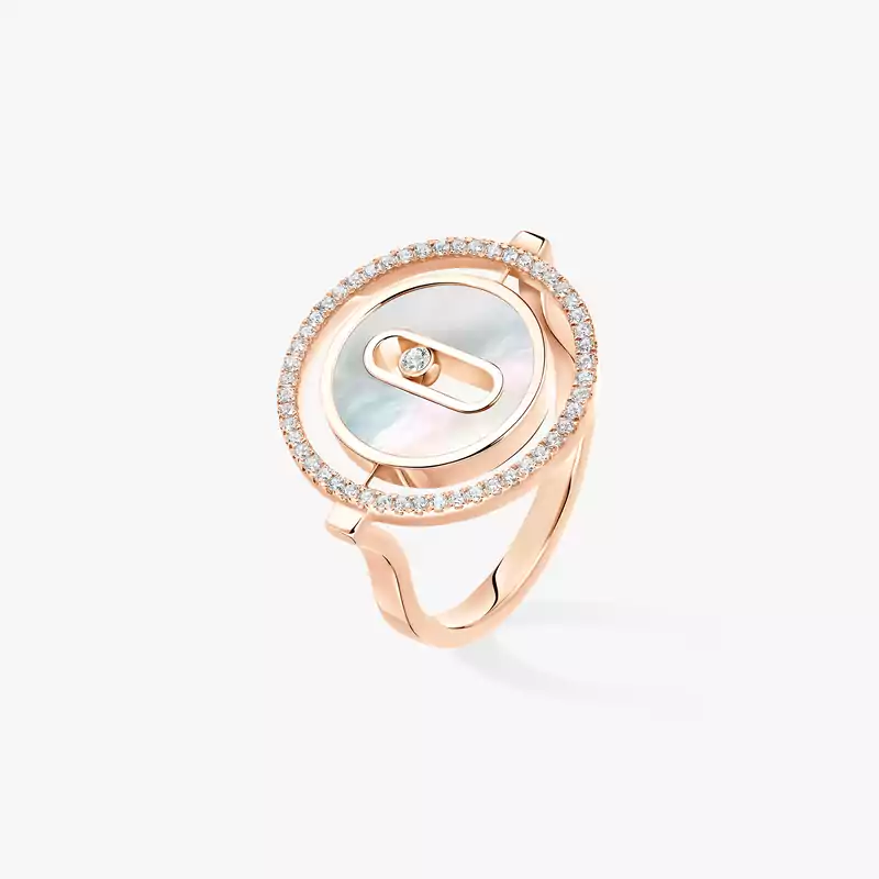 Lucky Move白色珍珠母贝戒指小号款