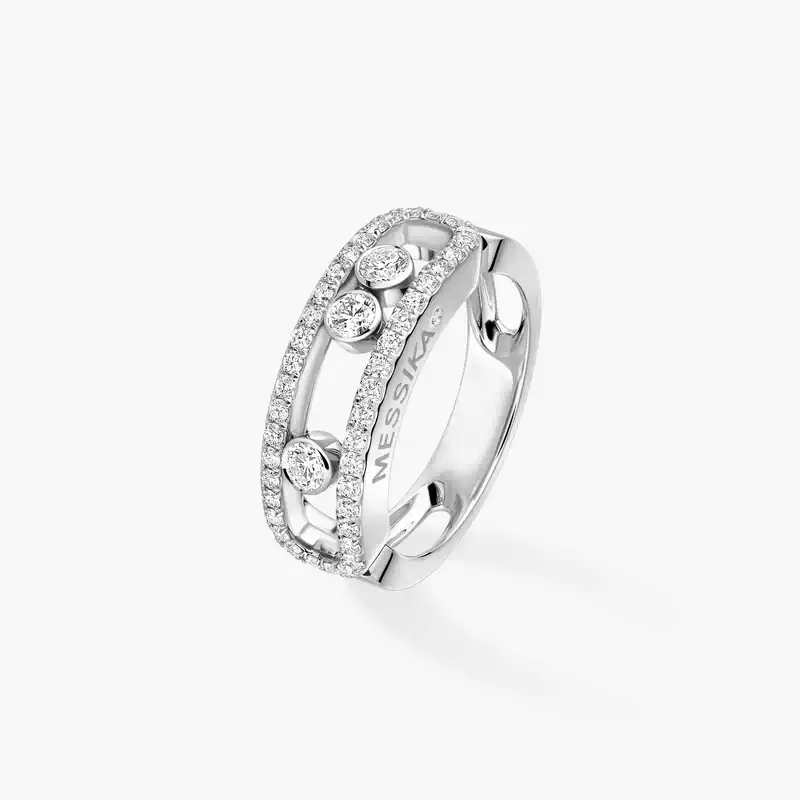 Move Classique Pavé White Gold For Her Diamond Ring 04000-WG