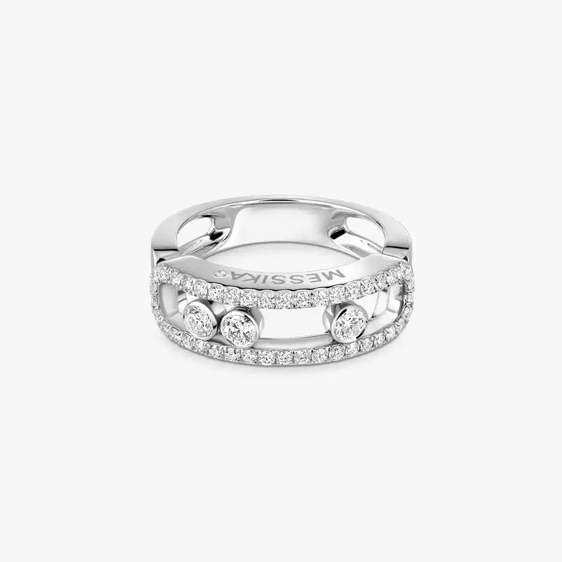 Move Classique Pavé White Gold For Her Diamond Ring 04000-WG