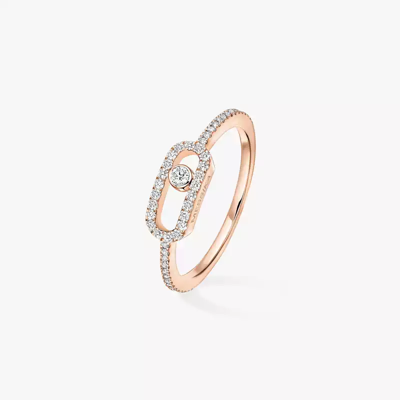 Move Uno密镶钻石 Pink Gold Diamond For Her Ring 05630-PG
