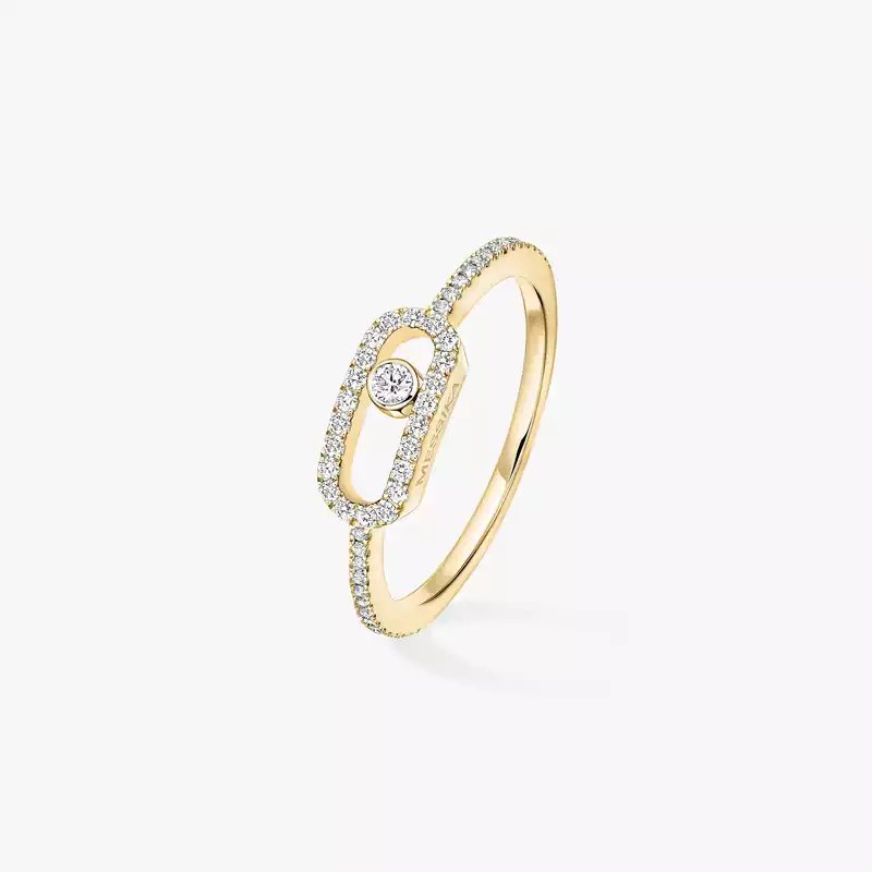 Move Uno密镶钻石 Yellow Gold Diamond For Her Ring 05630-YG