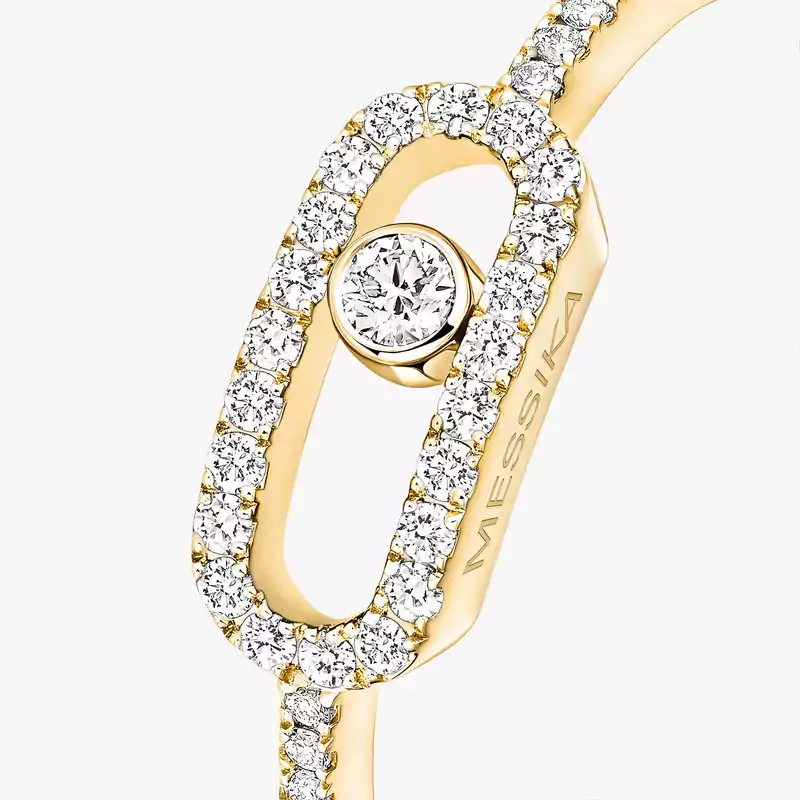 Move Uno密镶钻石 Yellow Gold Diamond For Her Ring 05630-YG