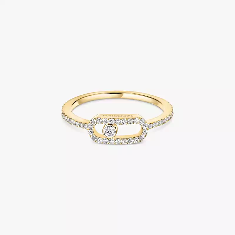 Move Uno密镶钻石 Yellow Gold Diamond For Her Ring 05630-YG