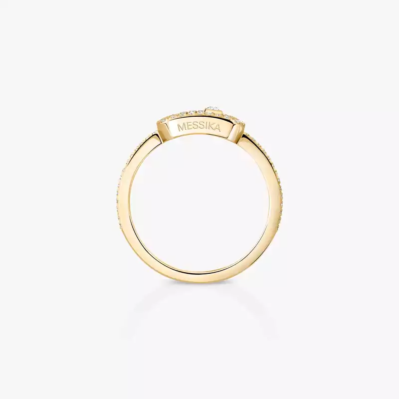Move Uno密镶钻石 Yellow Gold Diamond For Her Ring 05630-YG