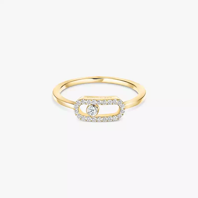 Move Uno Yellow Gold Diamond Femme Ring 04705-YG