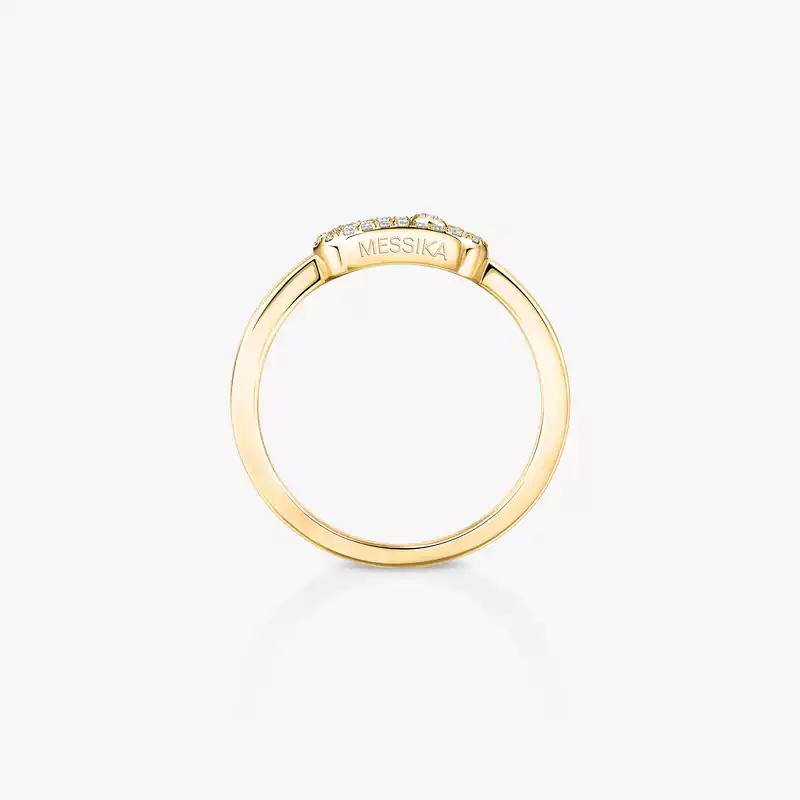 Move Uno Yellow Gold Diamond Femme Ring 04705-YG