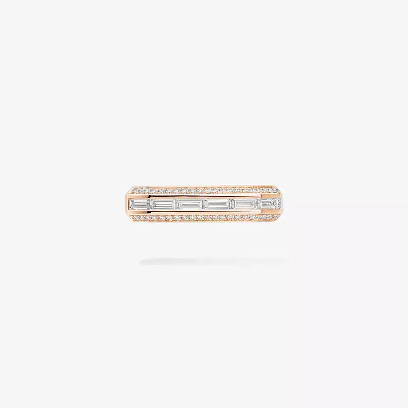 Pendiente Mujer Oro rosa Diamante Pendientes de clip Groove 13672-PG