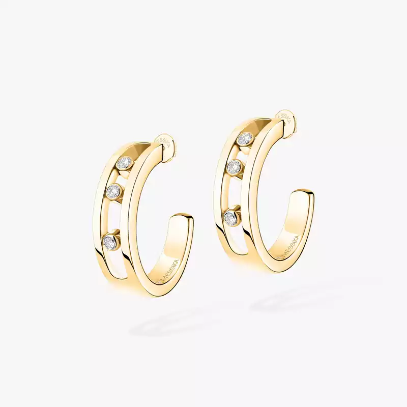Créoles Move Für sie Diamant Ohrringe Gelbgold 04407-YG