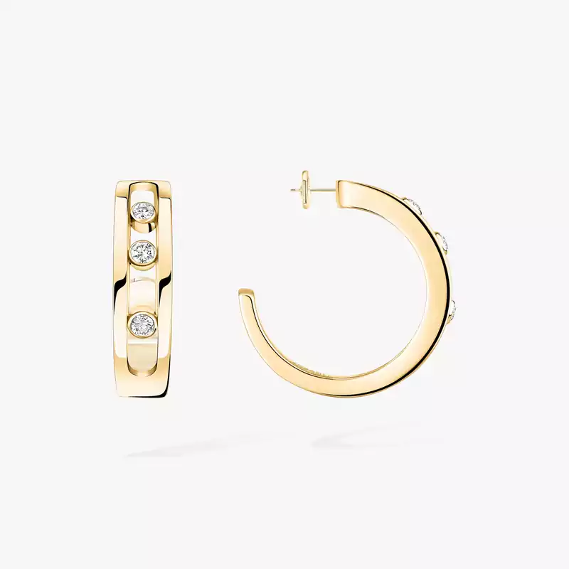 Créoles Move Für sie Diamant Ohrringe Gelbgold 04407-YG