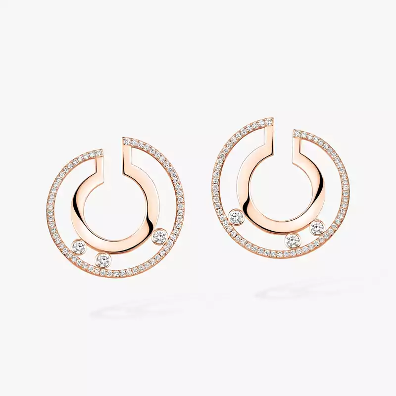 Créoles Move Romane PM Für sie Diamant Ohrringe Roségold 06689-PG