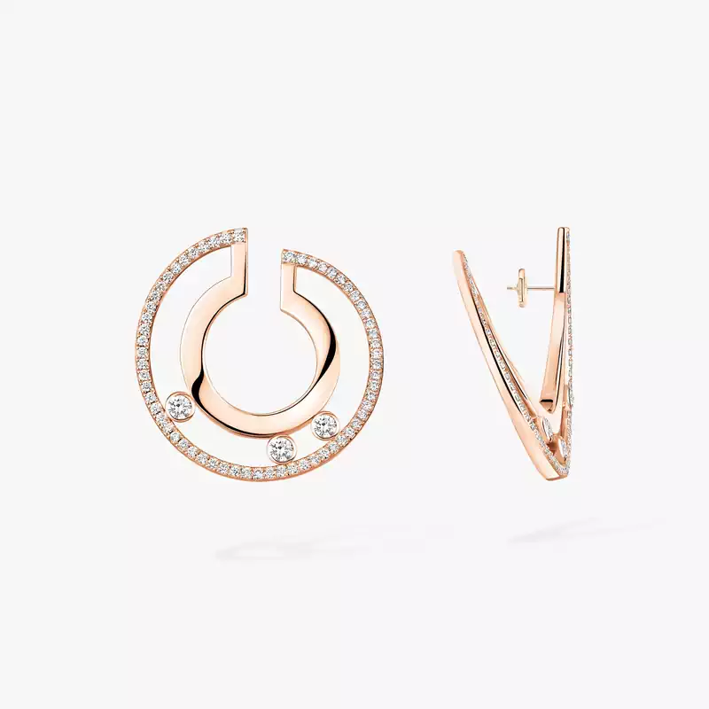 Créoles Move Romane PM Für sie Diamant Ohrringe Roségold 06689-PG