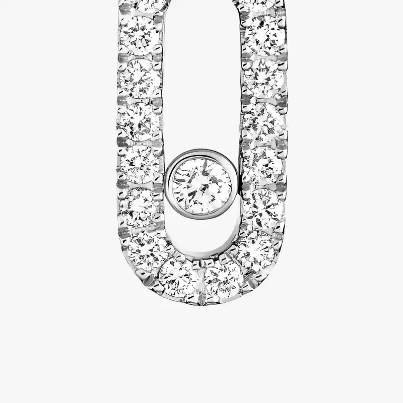 Move Uno Creolen Für sie Diamant Ohrringe Weißgold 12037-WG