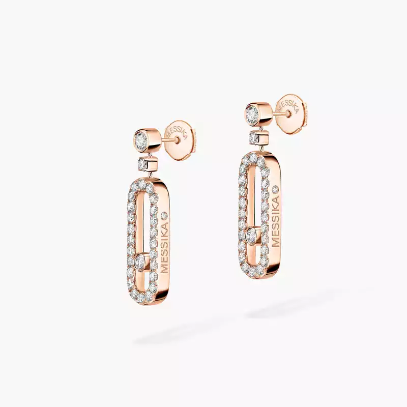 Dormeuses Move Uno Für sie Diamant Ohrringe Roségold 05631-PG