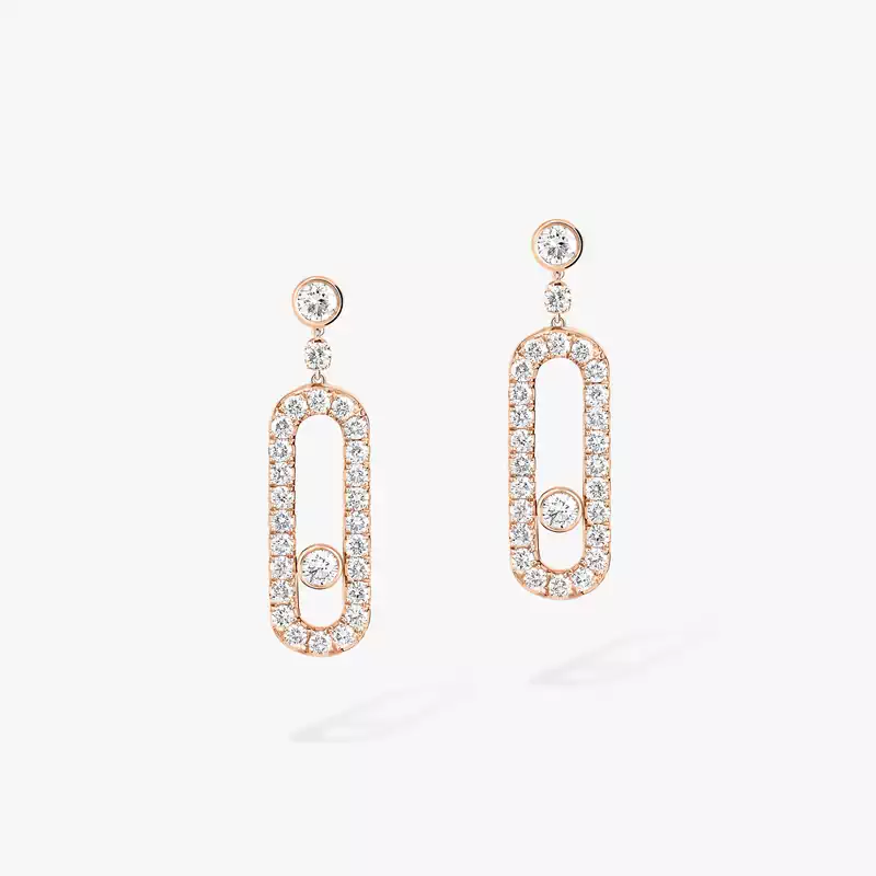 Dormeuses Move Uno Für sie Diamant Ohrringe Roségold 05631-PG