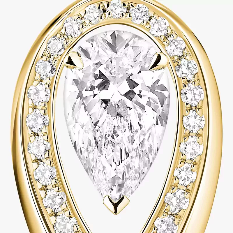 Fiery 0,40 kt Für sie Diamant Ohrringe Gelbgold 14377-YG