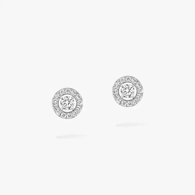 Earrings For Her White Gold Diamond Joy Round Diamonds SM 06954-WG