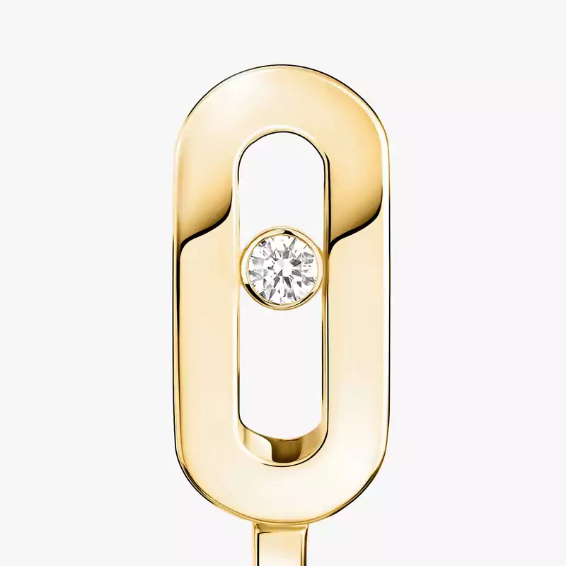 Move Uno Mini-Creolen  Für sie Diamant Ohrringe Gelbgold 10050-YG