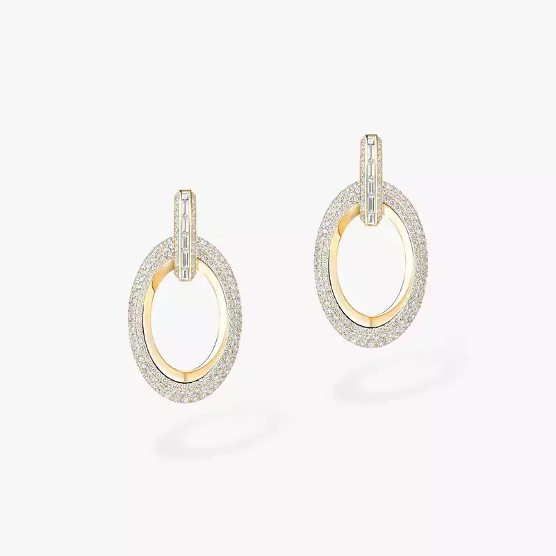 Groove Yellow Gold For Her Diamond Earrings 13470-YG