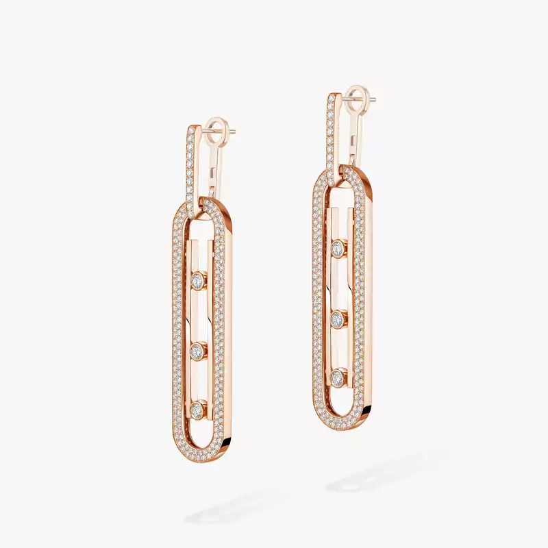 Move 10th Anniversary XL Für sie Diamant Ohrringe Roségold 06823-PG