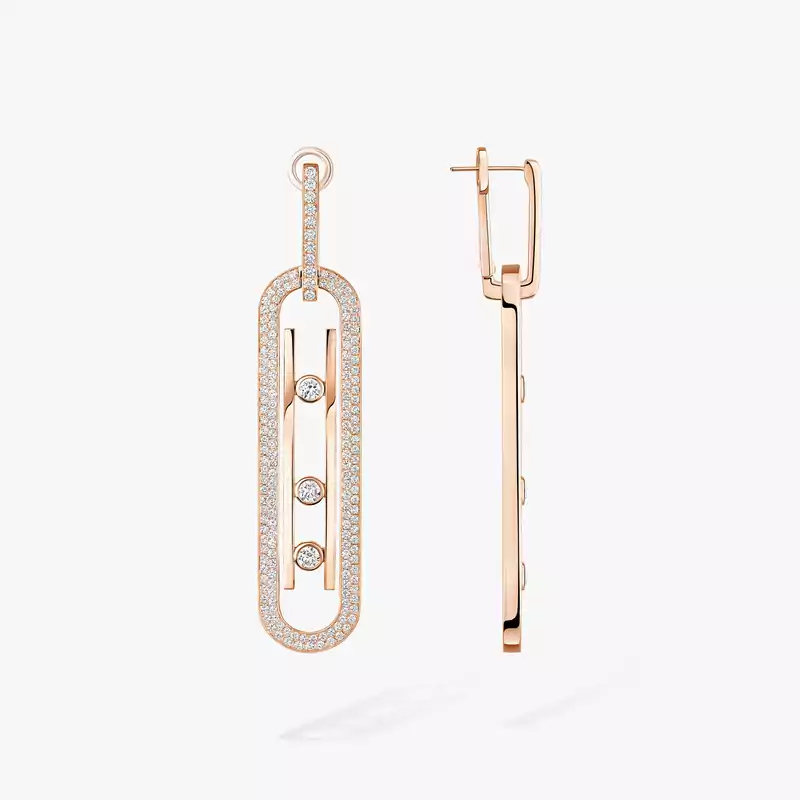 Move 10th Anniversary XL Für sie Diamant Ohrringe Roségold 06823-PG