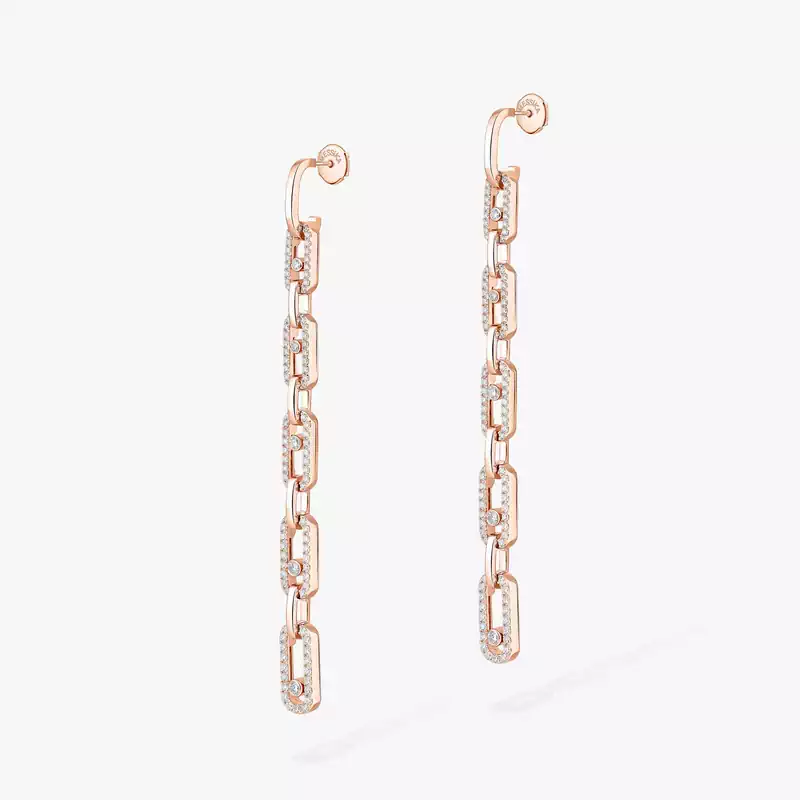 Move Link Multi-Ohrhänger Für sie Diamant Ohrringe Roségold 12011-PG