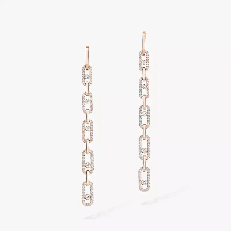 Move Link Multi-Ohrhänger Für sie Diamant Ohrringe Roségold 12011-PG