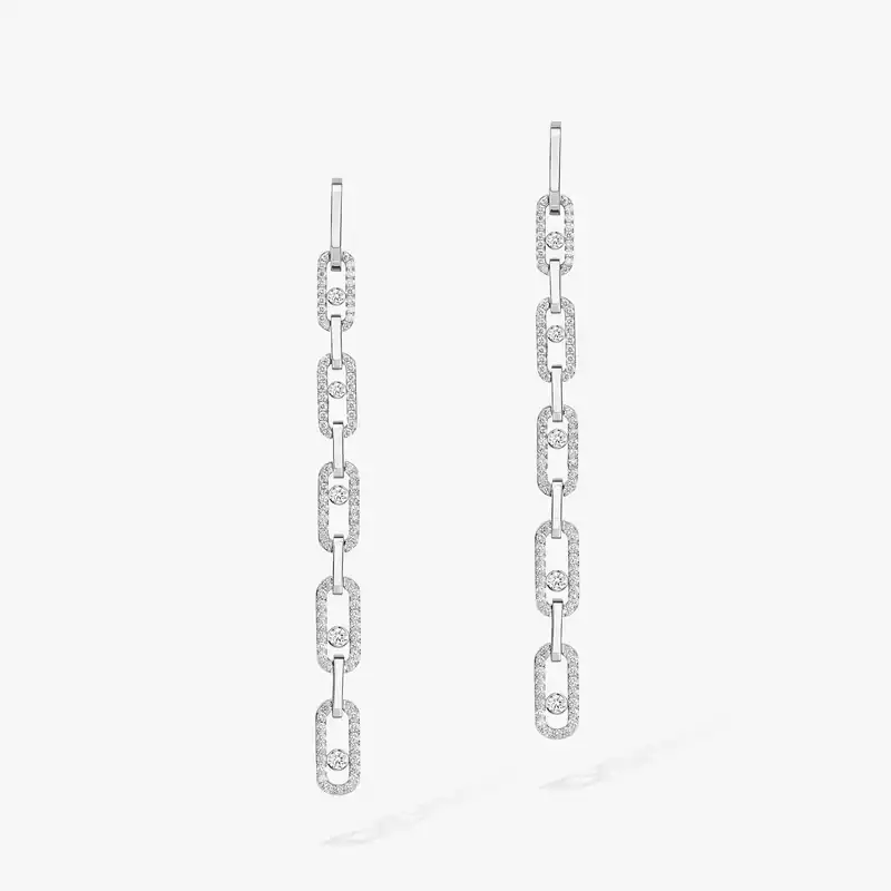 Move Link Multi-Ohrhänger Für sie Diamant Ohrringe Weißgold 12011-WG