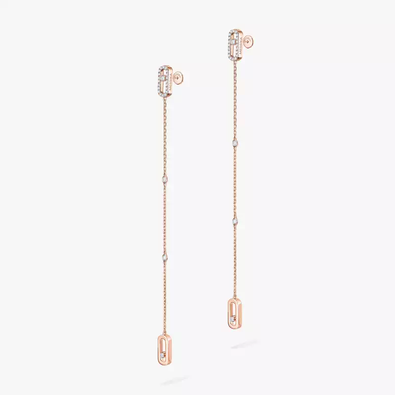 Move Uno Anhänger Für sie Diamant Ohrringe Roségold 11321-PG