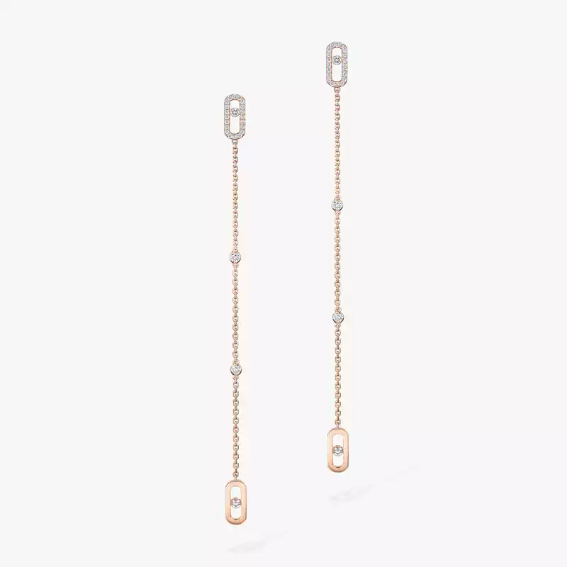 Move Uno Anhänger Für sie Diamant Ohrringe Roségold 11321-PG