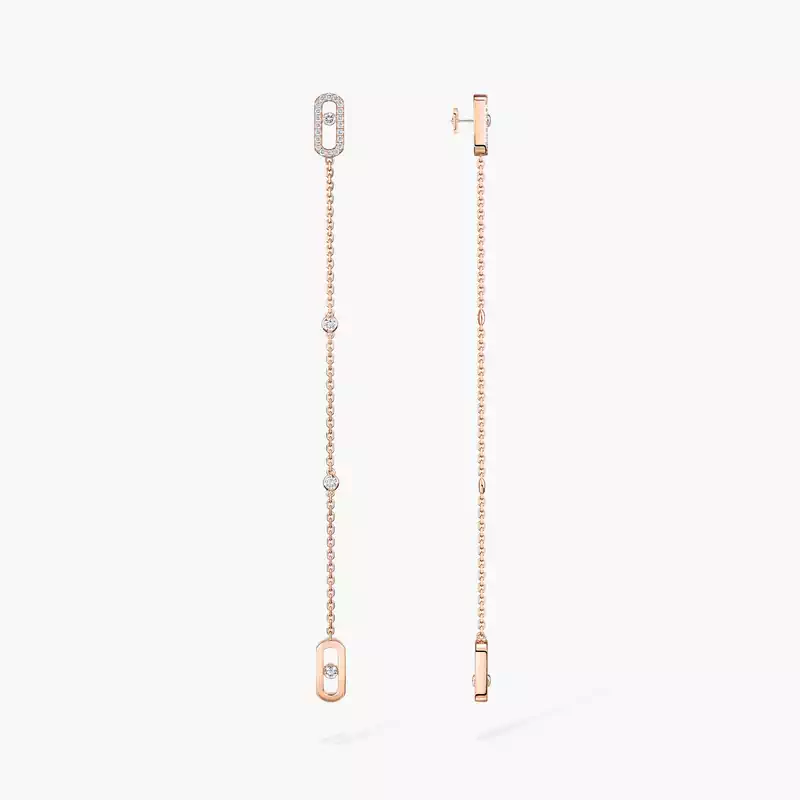 Move Uno Anhänger Für sie Diamant Ohrringe Roségold 11321-PG