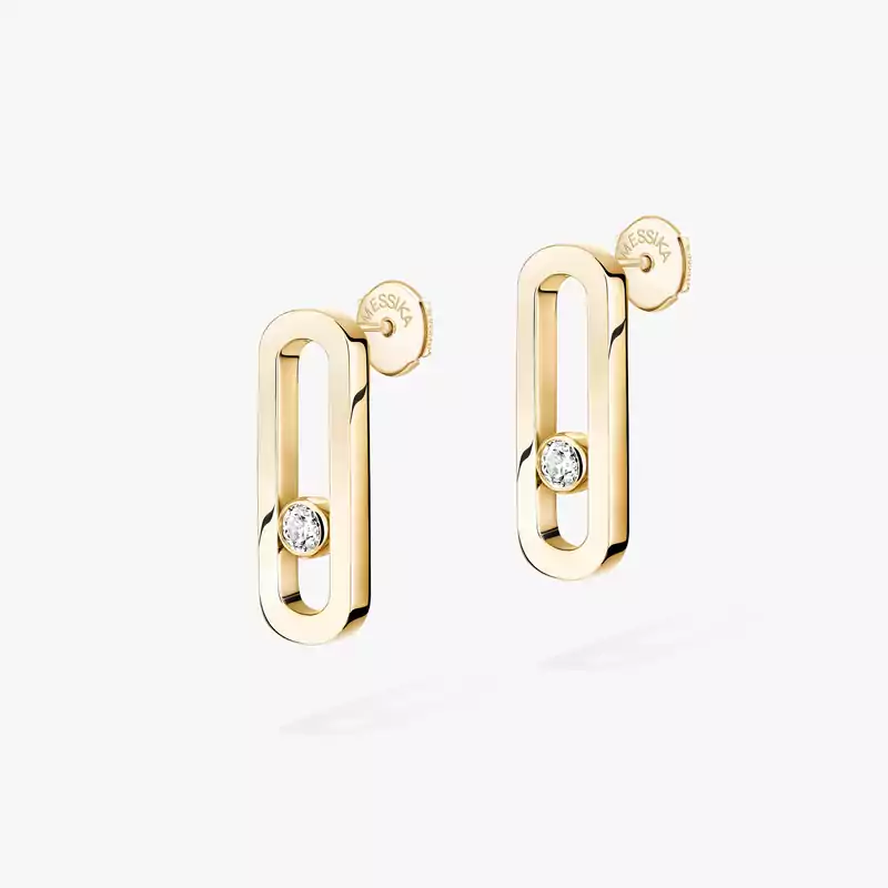 Move Uno Yellow Gold For Her Diamond Earrings 12182-YG
