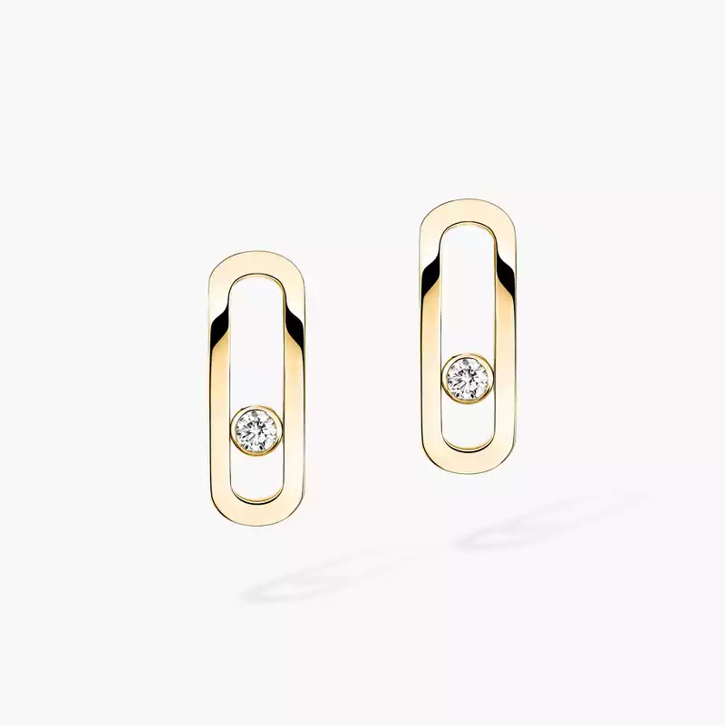 Move Uno Yellow Gold For Her Diamond Earrings 12182-YG