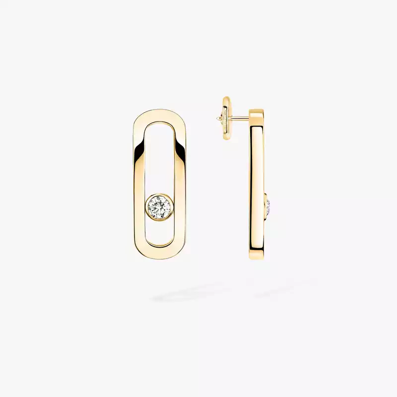 Move Uno Yellow Gold For Her Diamond Earrings 12182-YG