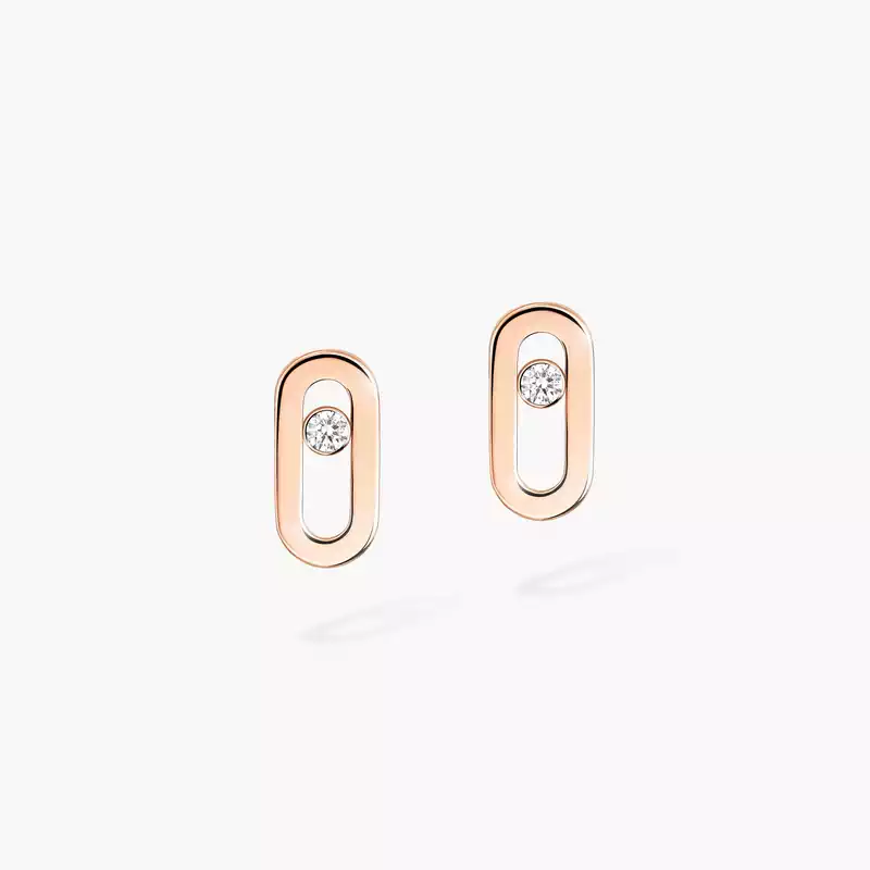 Move Uno Ohrstecker aus Gold Für sie Diamant Ohrringe Roségold 12305-PG