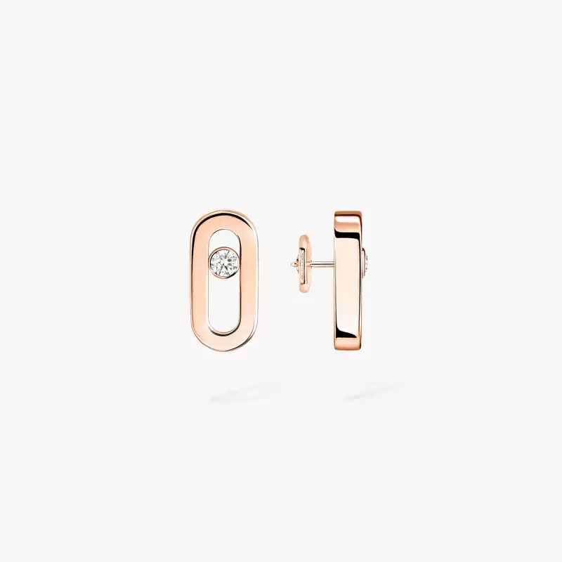 Move Uno Ohrstecker aus Gold Für sie Diamant Ohrringe Roségold 12305-PG