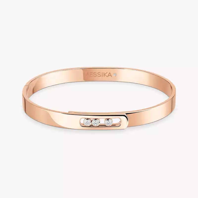 Move Noa Bangle Large Size Pink Gold For Her Diamond Bracelet 13912-PG