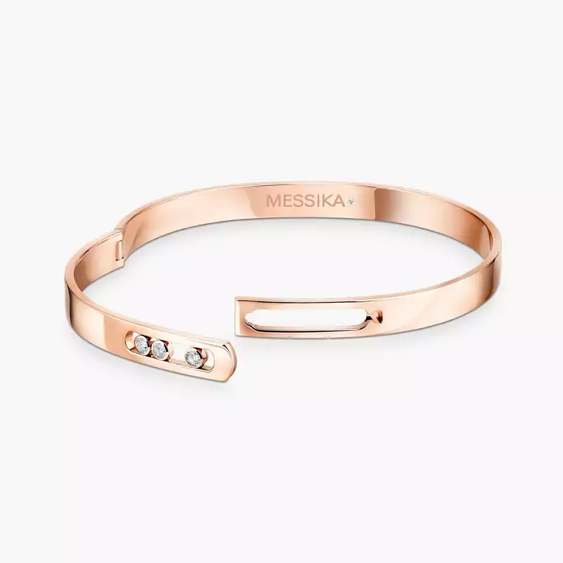 Move Noa Bangle Large Size Pink Gold For Her Diamond Bracelet 13912-PG