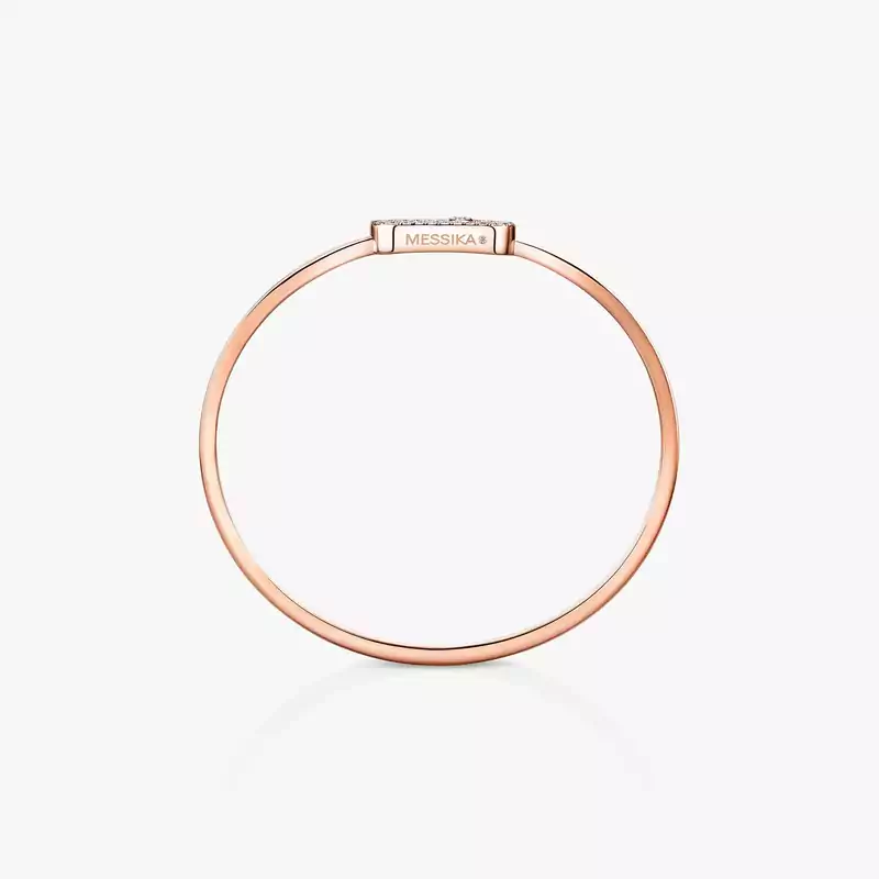 Bracelet Femme Or Rose Diamant Jonc Flex Move Uno Pavé MM 12057-PG