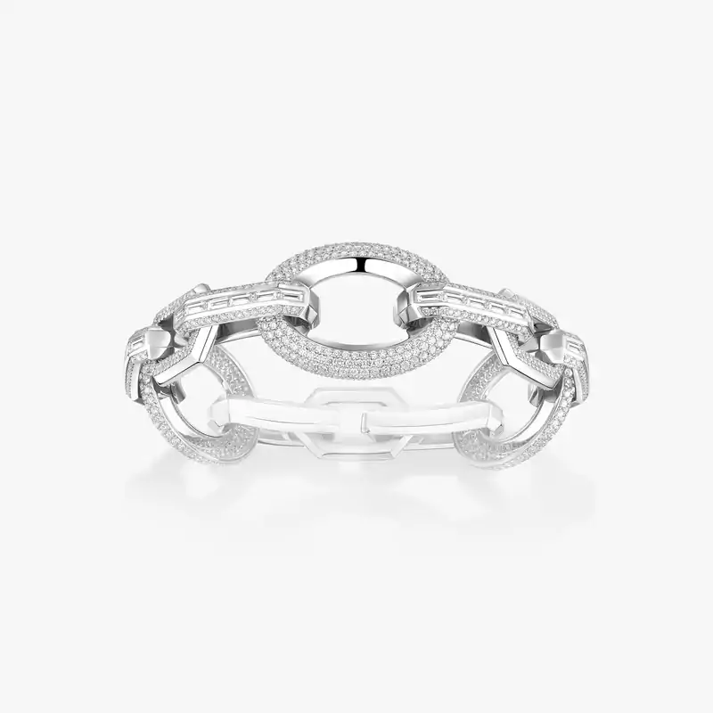 Groove Für sie Diamant Armband Weißgold 13498-WG