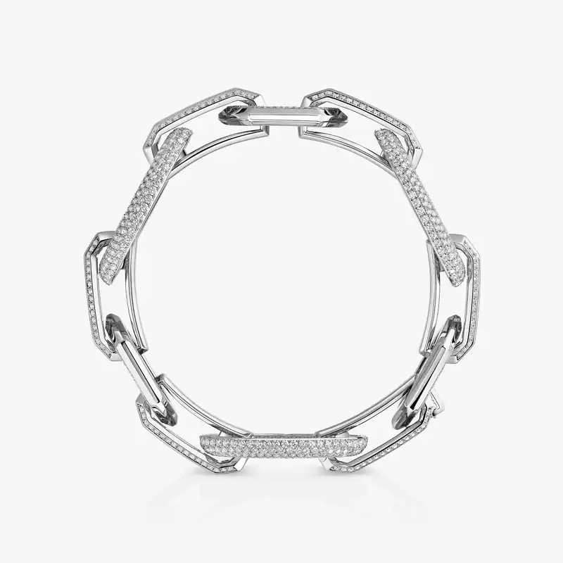 Groove Für sie Diamant Armband Weißgold 13498-WG