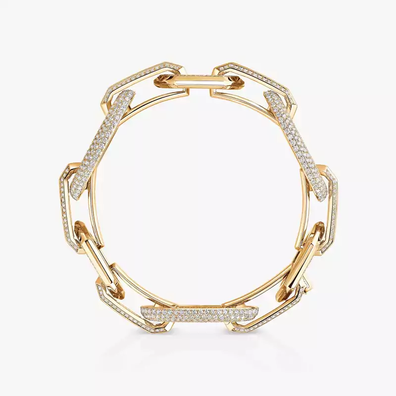 Bracelet Femme Or Jaune Diamant Groove 13498-YG