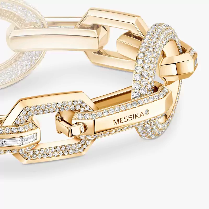 Bracelet Femme Or Jaune Diamant Groove 13498-YG