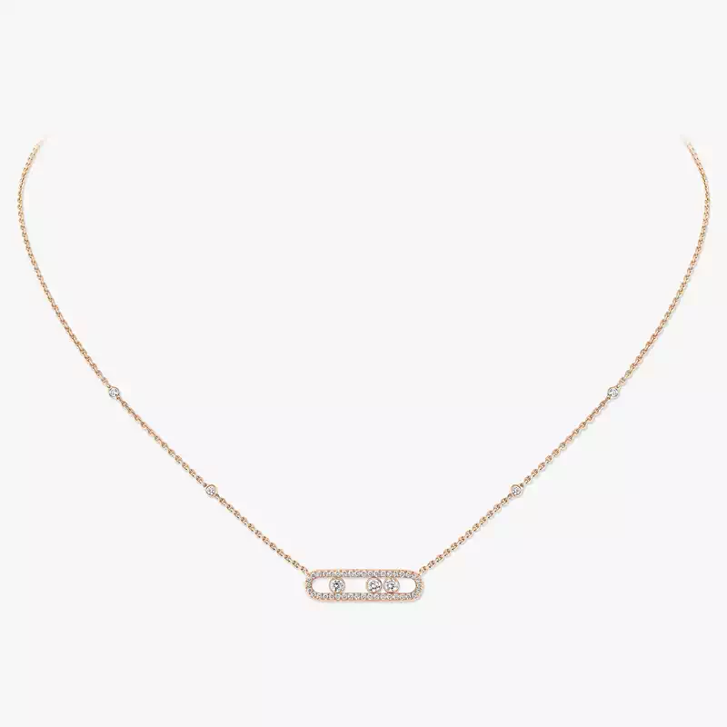 Baby Move Mit Diamanten ausgefasst Für sie Diamant Kette Roségold 04322-PG