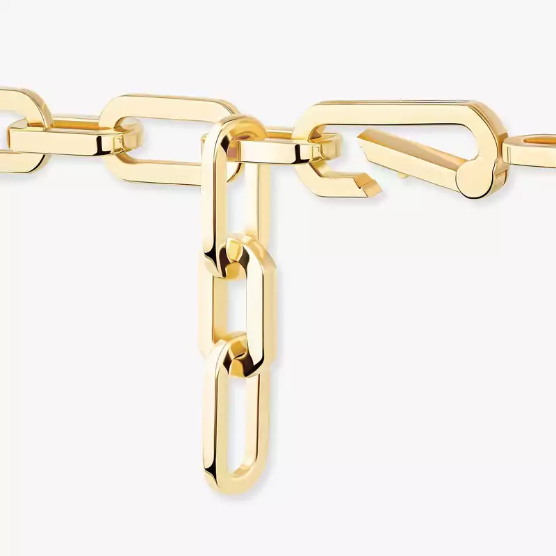 Move Link三圈 Yellow Gold Diamond Mixed Necklace 14437-YG